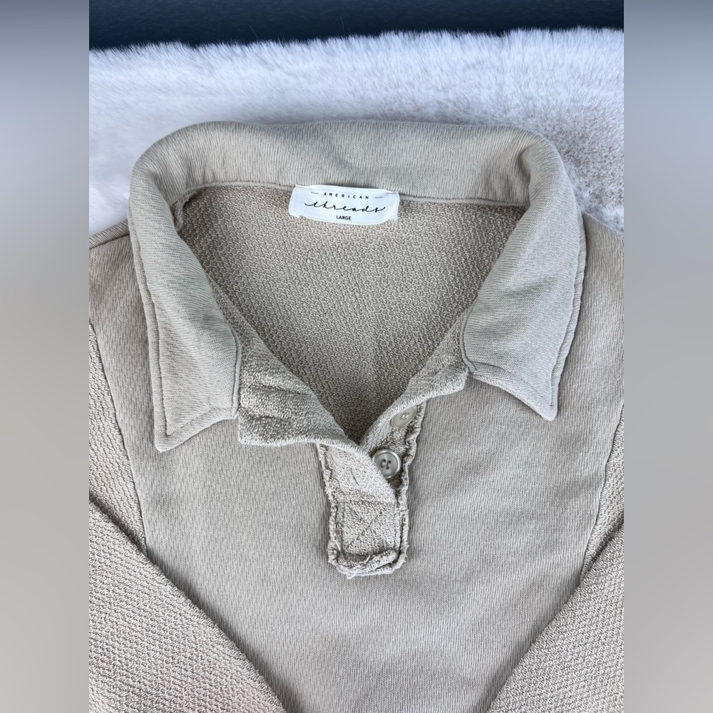 American Thread Pullover Cropped Top Size Large - Picture 7 of 7